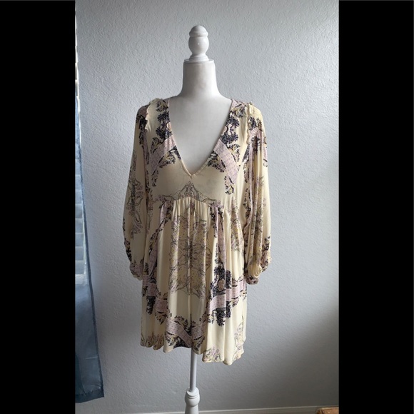 Free People Tops - Free People Girl Talk Printed Tunic